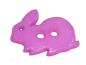 Mobile Preview: Kids button as a rabbit in purple 18 mm 0,71 inch